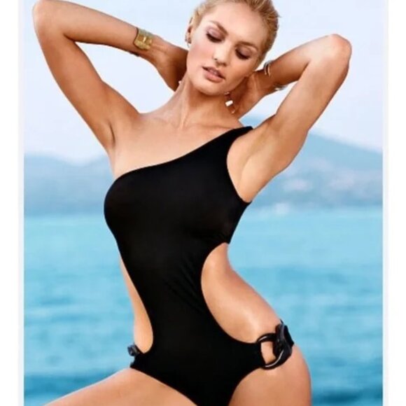 Victoria's Secret Other - Victoria's Secret Black One-Shoulder Swimsuit